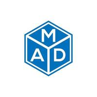 MAD letter logo design on black background. MAD creative initials letter logo concept. MAD letter design. vector