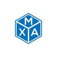 diseño del logotipo de la letra mxa sobre fondo negro. concepto de logotipo de letra de iniciales creativas mxa. diseño de letras mxa. vector