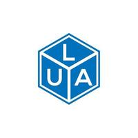 LUA letter logo design on black background. LUA creative initials letter logo concept. LUA letter design. vector