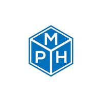 diseño de logotipo de letra mph sobre fondo negro. concepto de logotipo de letra de iniciales creativas de mph. diseño de letras mph. vector