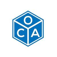 diseño de logotipo de letra oca sobre fondo negro. concepto de logotipo de letra de iniciales creativas de oca. diseño de letras oca. vector