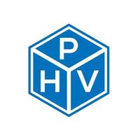 diseño de logotipo de letra phv sobre fondo negro. concepto de logotipo de letra de iniciales creativas de phv. diseño de letras phv. vector