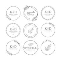conjunto de plantillas de logotipos femeninos vector