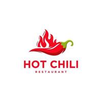Hot Chili logo design vector, Fire Chili logo symbol, Spice food restaurant symbol icon