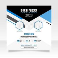 Digital marketing live webinar and business conference social media post template vector