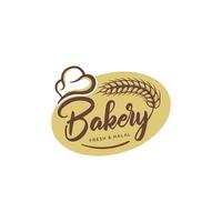 Vintage retro classic bakery bake shop label sticker logo design template vector