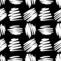 Black and white pattern with scribbles and strokes vector