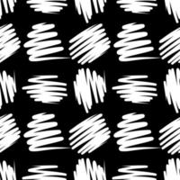 Black and white pattern with scribbles and strokes vector