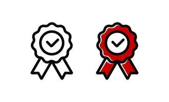 Rosette Stamp Logo Icon Vector Design Template