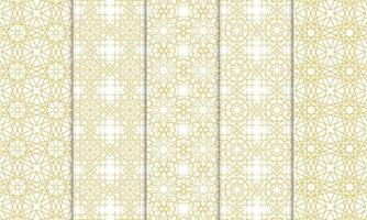 Set of islamic, ornamental, artistic, decoration and seamless patterns. Perfect to background, fabric, etc. vector