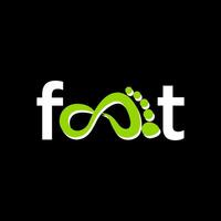 foot. an illustration of a logo that combines the letters two O which I vary into feet vector