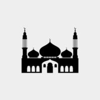 silueta de la mezquita. elementos de diseño de la mezquita vector