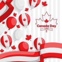 feliz día de canadá fondo vector