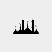 mosque silhouette. mosque design elements vector