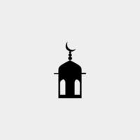 mosque silhouette. mosque design elements vector