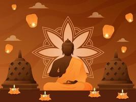 Vesak Day Background vector