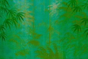 fondo de acuarela abstracto colorido como hojas de bambú borrosas. foto