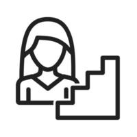 Woman Career Line Icon vector