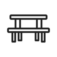Picnic of Table Line Icon