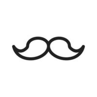 Moustache Line Icon vector