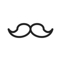 icono de línea de bigote vector