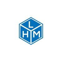 LHM letter logo design on black background. LHM creative initials letter logo concept. LHM letter design. vector