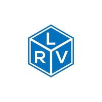 diseño de logotipo de letra lrv sobre fondo negro. Concepto de logotipo de letra de iniciales creativas lrv. diseño de letra lrv. vector