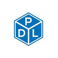 PDL letter logo design on black background. PDL creative initials letter logo concept. PDL letter design. vector