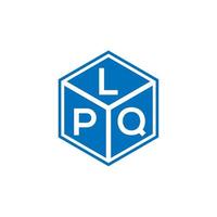 diseño de logotipo de letra lpq sobre fondo negro. Concepto de logotipo de letra de iniciales creativas lpq. diseño de letras lpq. vector