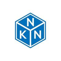 diseño del logotipo de la letra nkn sobre fondo negro. concepto de logotipo de letra de iniciales creativas nkn. diseño de letras nkn. vector