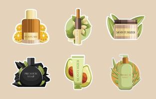 Collection of Skincare Sticker vector