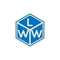 Concepto de logotipo de letra de iniciales creativas de lww. Diseño de letras lww. Diseño de logotipo de letras lww sobre fondo negro. Concepto de logotipo de letra de iniciales creativas de lww. diseño de letras lww. vector