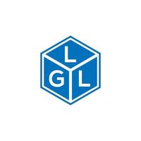 diseño de logotipo de letra lgl sobre fondo negro. concepto de logotipo de letra de iniciales creativas lgl. diseño de letras lgl. vector