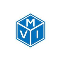 diseño de logotipo de letra mvi sobre fondo negro. concepto de logotipo de letra de iniciales creativas mvi. diseño de letras mvi. vector