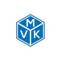 Diseño de logotipo de letra mvk sobre fondo negro. concepto de logotipo de letra de iniciales creativas mvk. diseño de letras mvk. vector