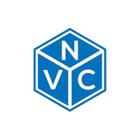 NVC letter logo design on black background. NVC creative initials letter logo concept. NVC letter design. vector