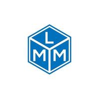 LMM letter logo design on black background. LMM creative initials letter logo concept. LMM letter design. vector