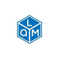 LQM letter logo design on black background. LQM creative initials letter logo concept. LQM letter design. vector