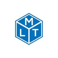 diseño de logotipo de letra mlt sobre fondo negro. concepto de logotipo de letra de iniciales creativas mlt. diseño de letras mlt. vector