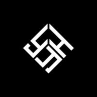 diseño del logotipo de la letra yhy sobre fondo negro. yhy creativo concepto de logotipo de letras iniciales. diseño de letras yhy. vector