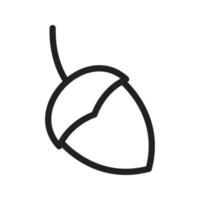 Single Acorn Line Icon vector