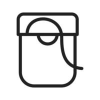 Dental Floss III Line Icon vector