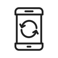 Restart Phone Line Icon vector
