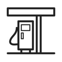 icono de línea de gasolinera vector