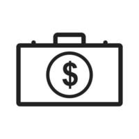 Dollar Briefcase Icon vector