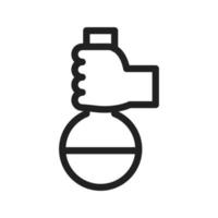 Holding Flask Line Icon vector
