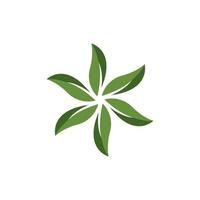 Green leaf logo vector