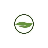 Green leaf logo vector