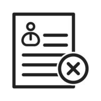 Invalid User Profile Line Icon vector