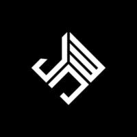 JWJ letter logo design on black background. JWJ creative initials letter logo concept. JWJ letter design. vector